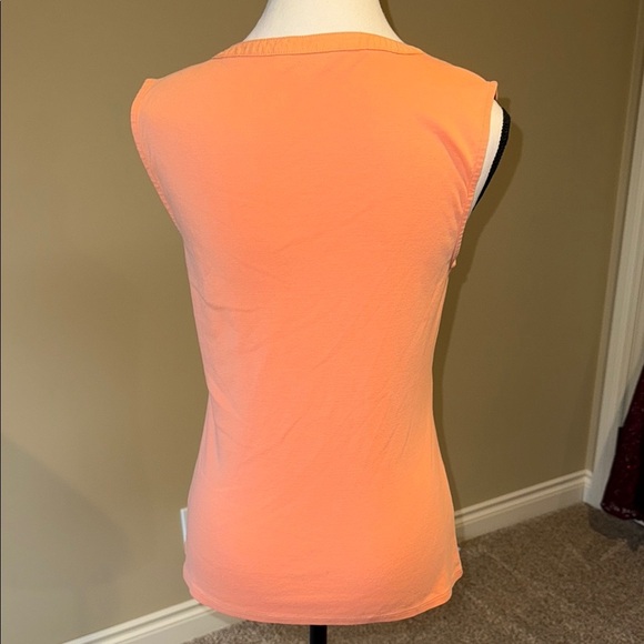 RW&CO. Tank Top Orange Sleeveless Fitted Shirt - Picture 4 of 7